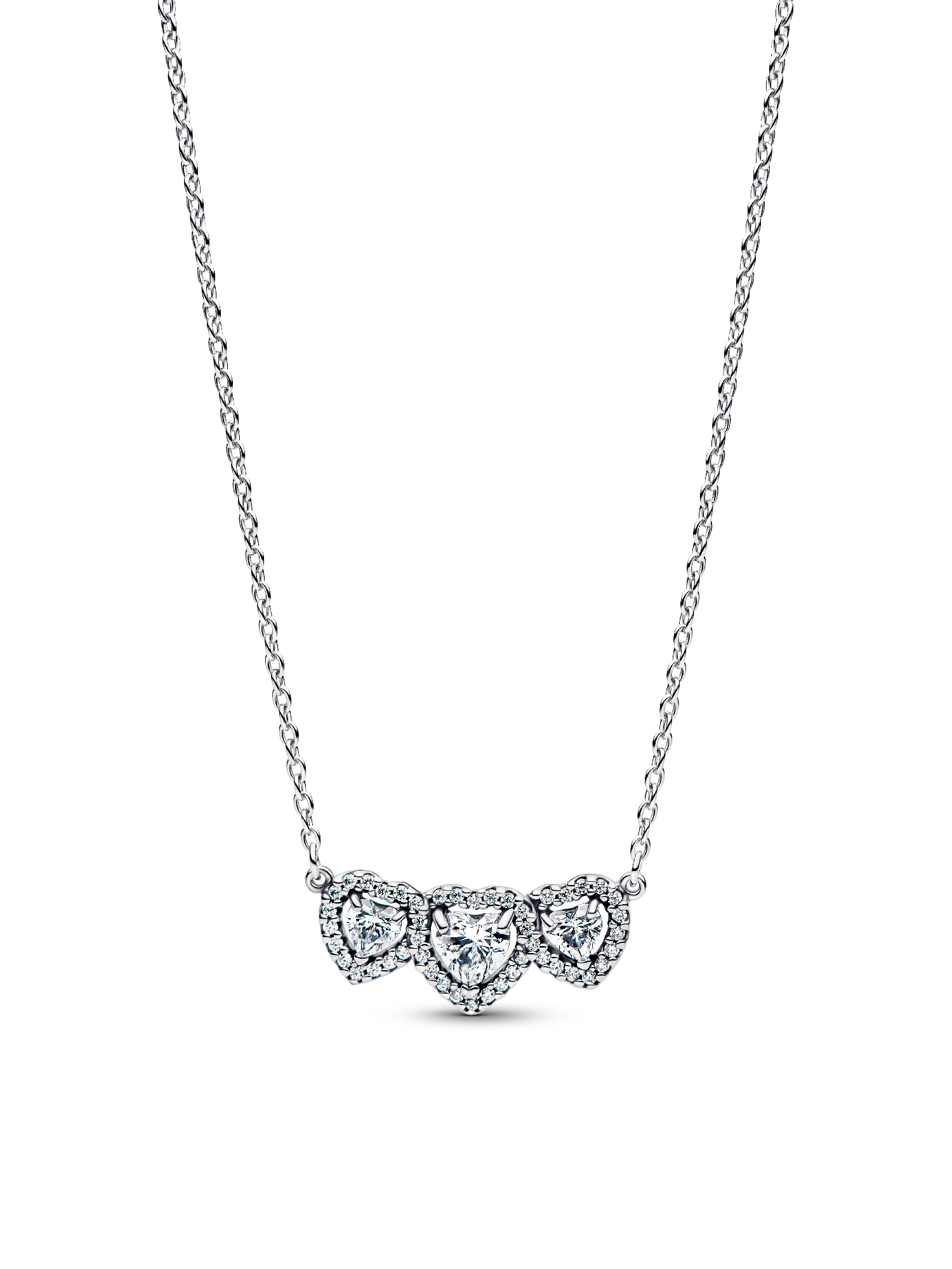 Luxury Heart Crystal Jewelry Set – Necklace, Bracelet & Earrings | Silver Plated Heart Design
