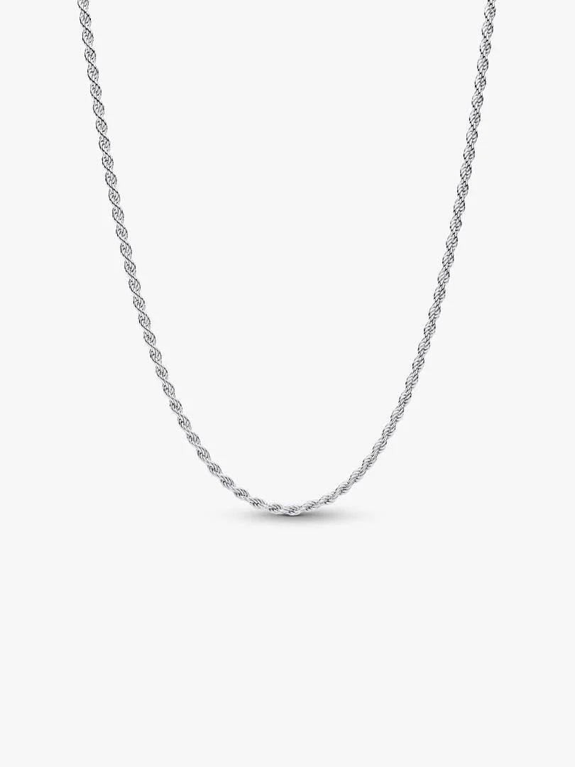 Women's Gold & Silver Tone Rope Chain Necklace – Elegant Twisted Chain, Dainty Minimalist Necklace, Classic Layering Jewelry, Everyday Fashion Accessories Gifts for Her