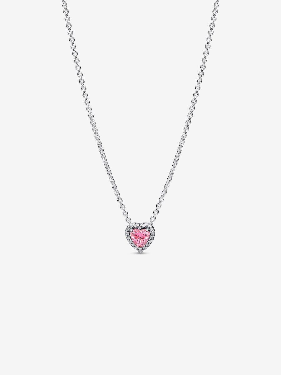 925 Sterling Silver Heart Jewelry Set – Necklace, Ring, Bracelet & Stud Earrings with Crystal Stones