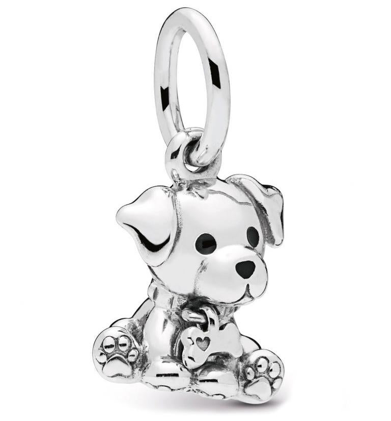 Abalorios de Plata de Ley 925 Perros y animales – Cuentas colgantes de cachorro y rana adorables para pulseras