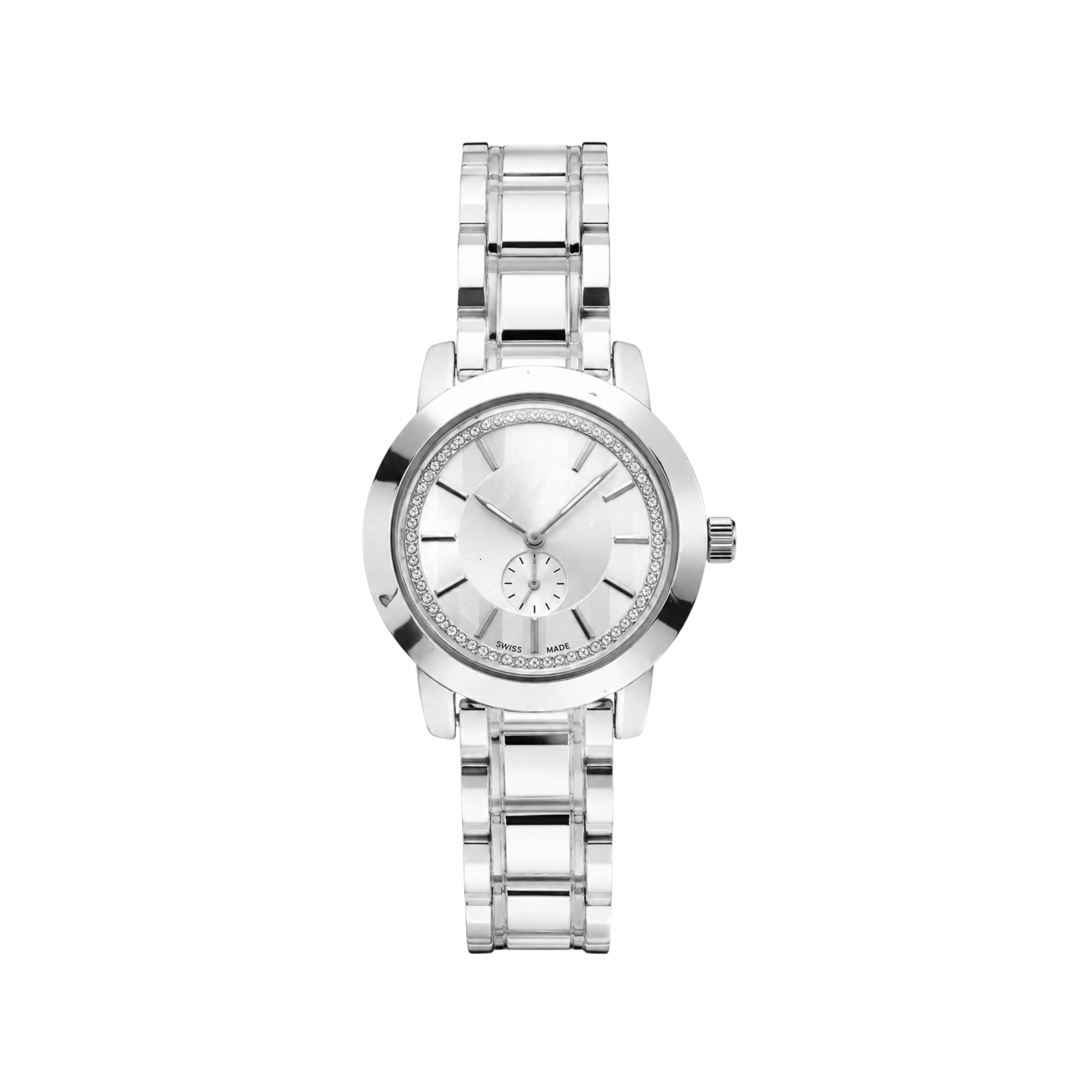 Women’s Silver Watches Set – Elegant Stainless Steel Bracelet Watches, Pink Black & Silver Dial Fashion Wristwatch