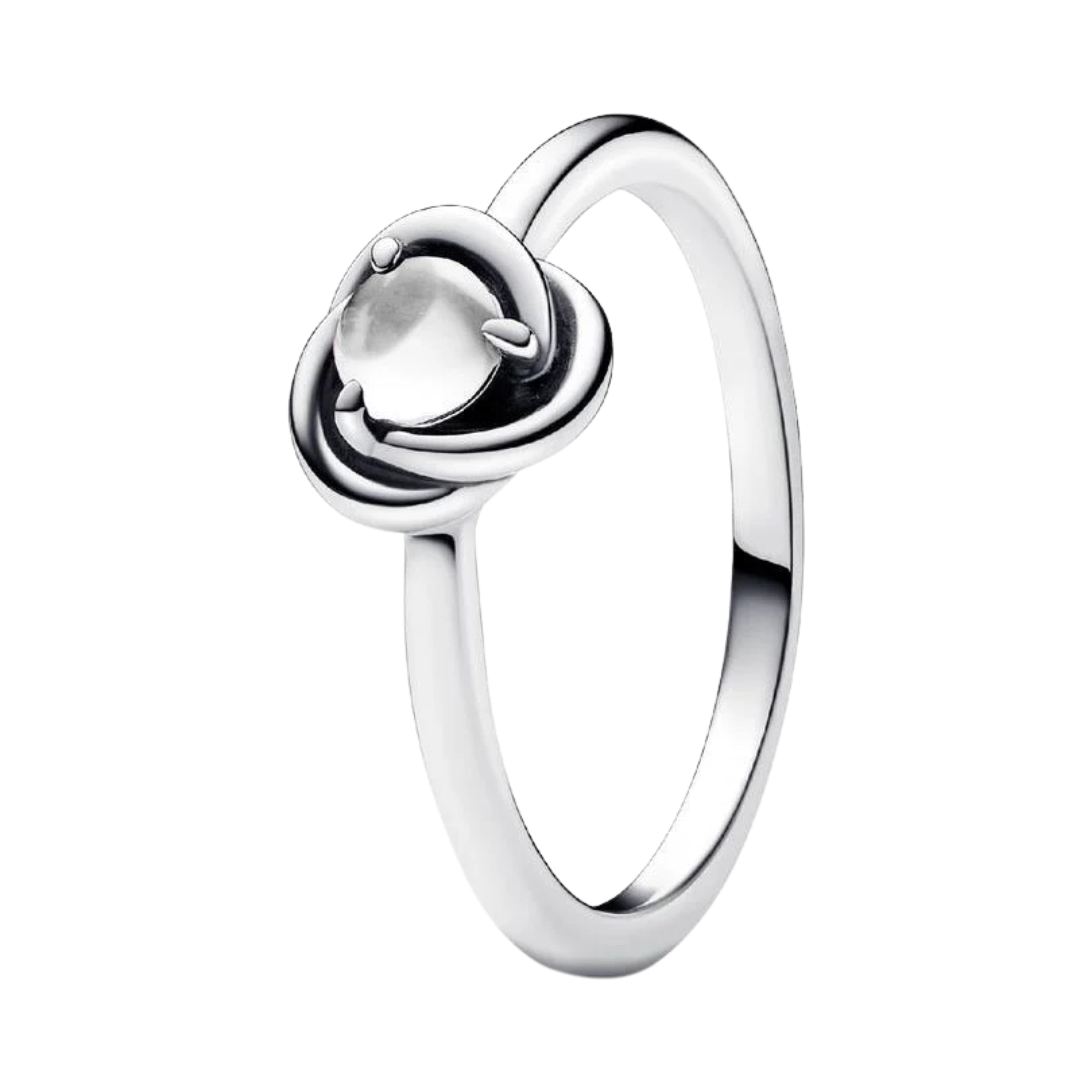 Anillo de eternidad con piedra de nacimiento en plata de ley 925
