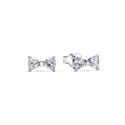 925 Sterling Silver Bow Jewelry Set – Necklace, Ring & Stud Earrings with Color Crystal Stones