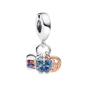 Abalorios de charms de amor y pareja para pulsera | Charms de corazón, candado, campana y oro rosa | Regalo de joyería romántica para mujer
