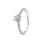 Women's Silver Tone Rings with Sparkling Cubic Zirconia – Elegant Stackable Rings, Heart, Flower, Crown & Emerald Green Stone Designs, Fashion Jewelry Gift for Her