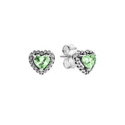 Pendientes de plata de ley 925 con forma de corazón, mariposa y cinta