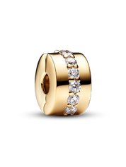 Dijes de clip con baño de oro, plata de ley 925