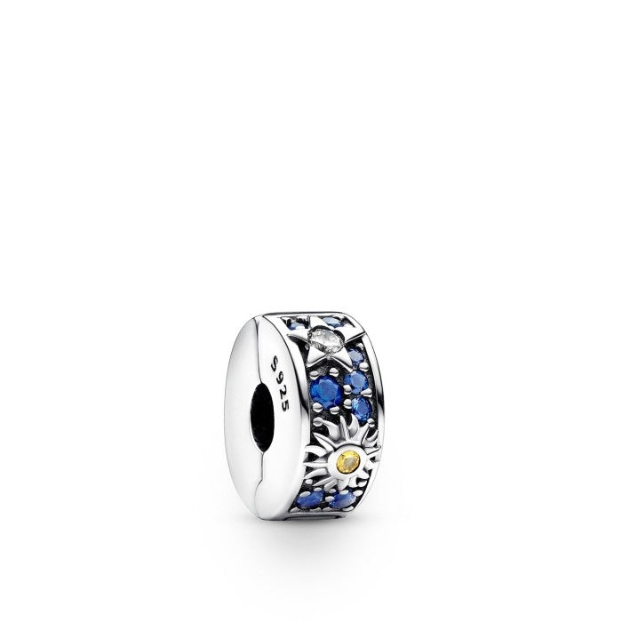 Abalorios con clip de plata de ley 925 – Cuentas espaciadoras elegantes y brillantes con diseños florales y minimalistas