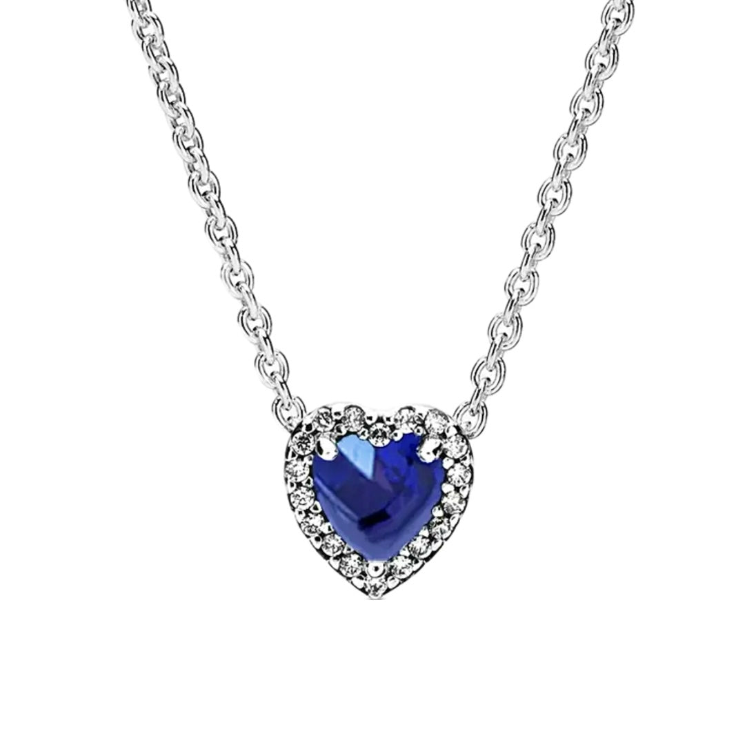 925 Sterling Silver Heart Jewelry Set – Necklace, Ring, Bracelet & Stud Earrings with Crystal Stones
