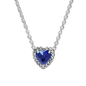 925 Sterling Silver Heart Jewelry Set – Necklace, Ring, Bracelet & Stud Earrings with Crystal Stones