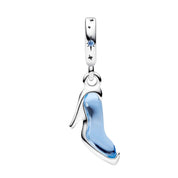Charms 925 Sterling Silver Princess Charm Set – Glass Slipper & Sparkling Star Dangle Charms