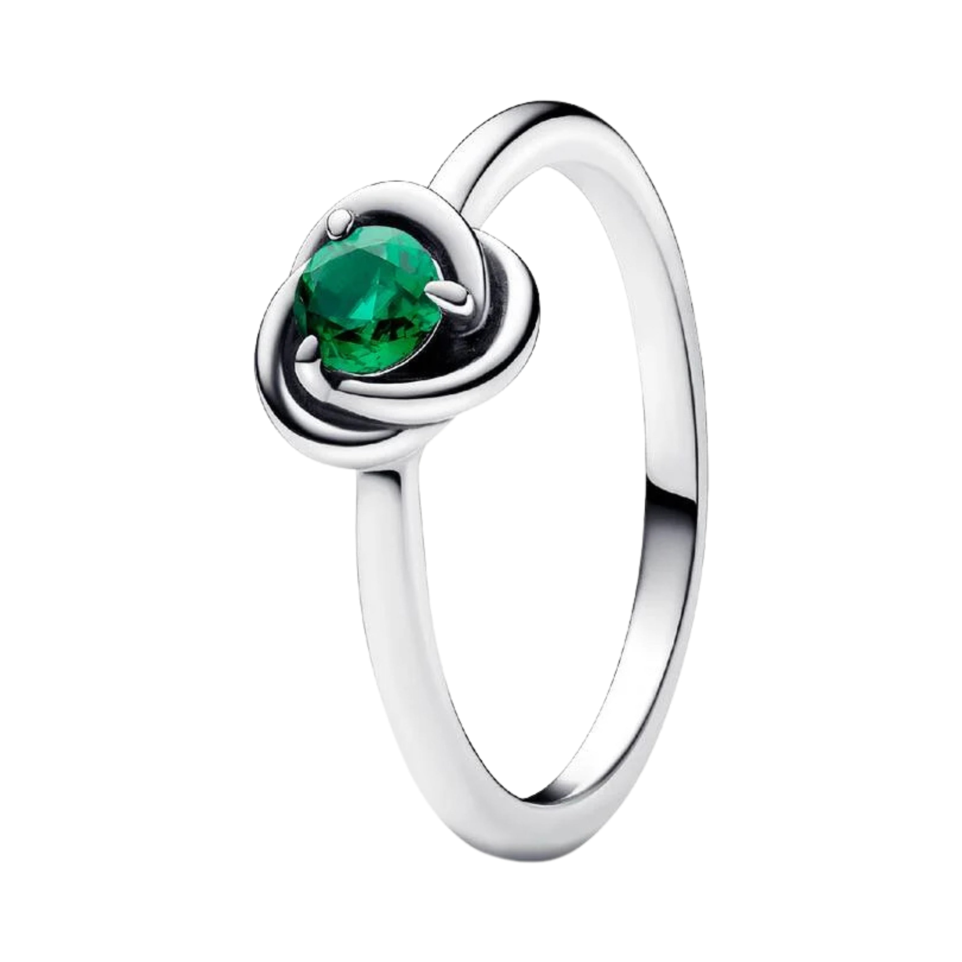 Anillo de eternidad con piedra de nacimiento en plata de ley 925