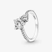 Anillos de halo brillante en plata de ley 925