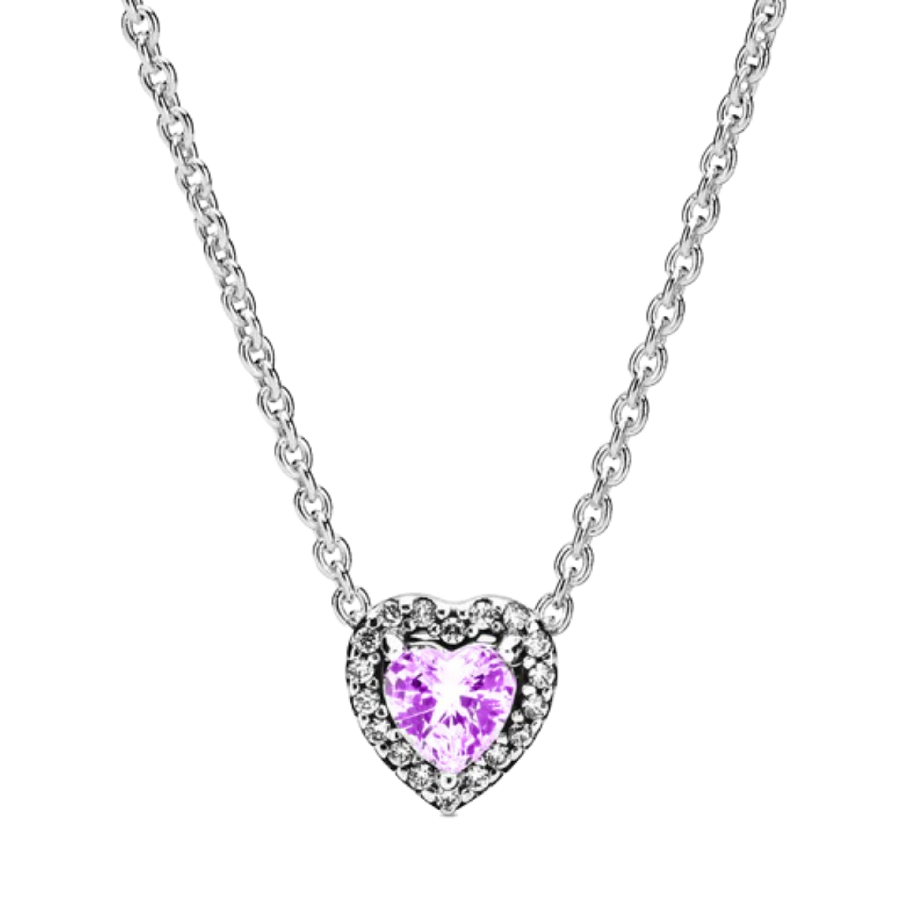 Collares de plata de ley 925 con forma de corazón, mariposa y cinta