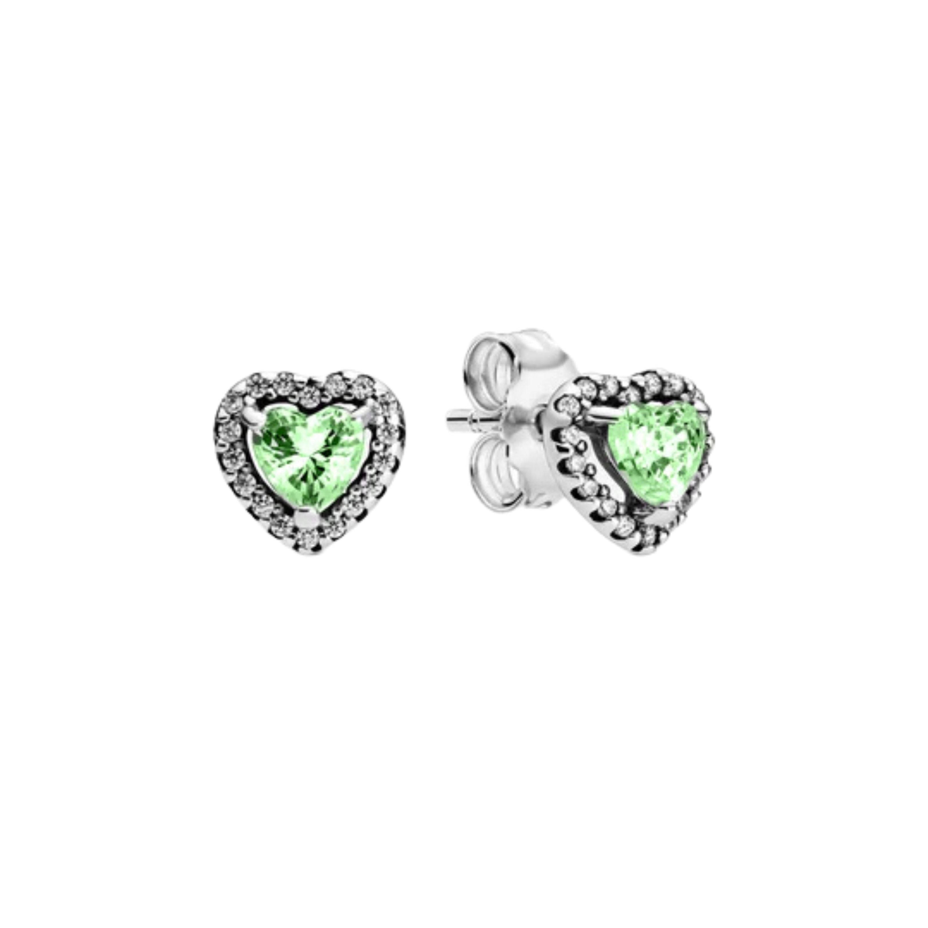 925 Sterling Silver Heart Jewelry Set – Necklace, Ring, Bracelet & Stud Earrings with Crystal Stones
