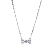 925 Sterling Silver Bow Jewelry Set – Necklace, Ring & Stud Earrings with Color Crystal Stones