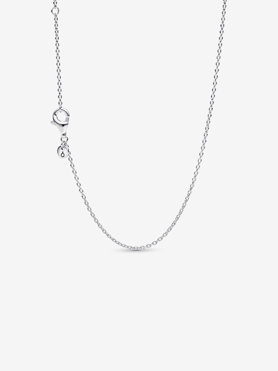 Collar clásico de cadena tipo cable en plata de ley