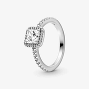 Anillos de halo brillante en plata de ley 925