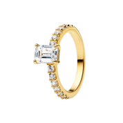 Women's Gold Tone Rings with Sparkling Cubic Zirconia – Elegant Stackable Rings, Heart, Flower, Butterfly, Pink & Blue Stone Designs, Dainty Fashion Jewelry Gifts for Her