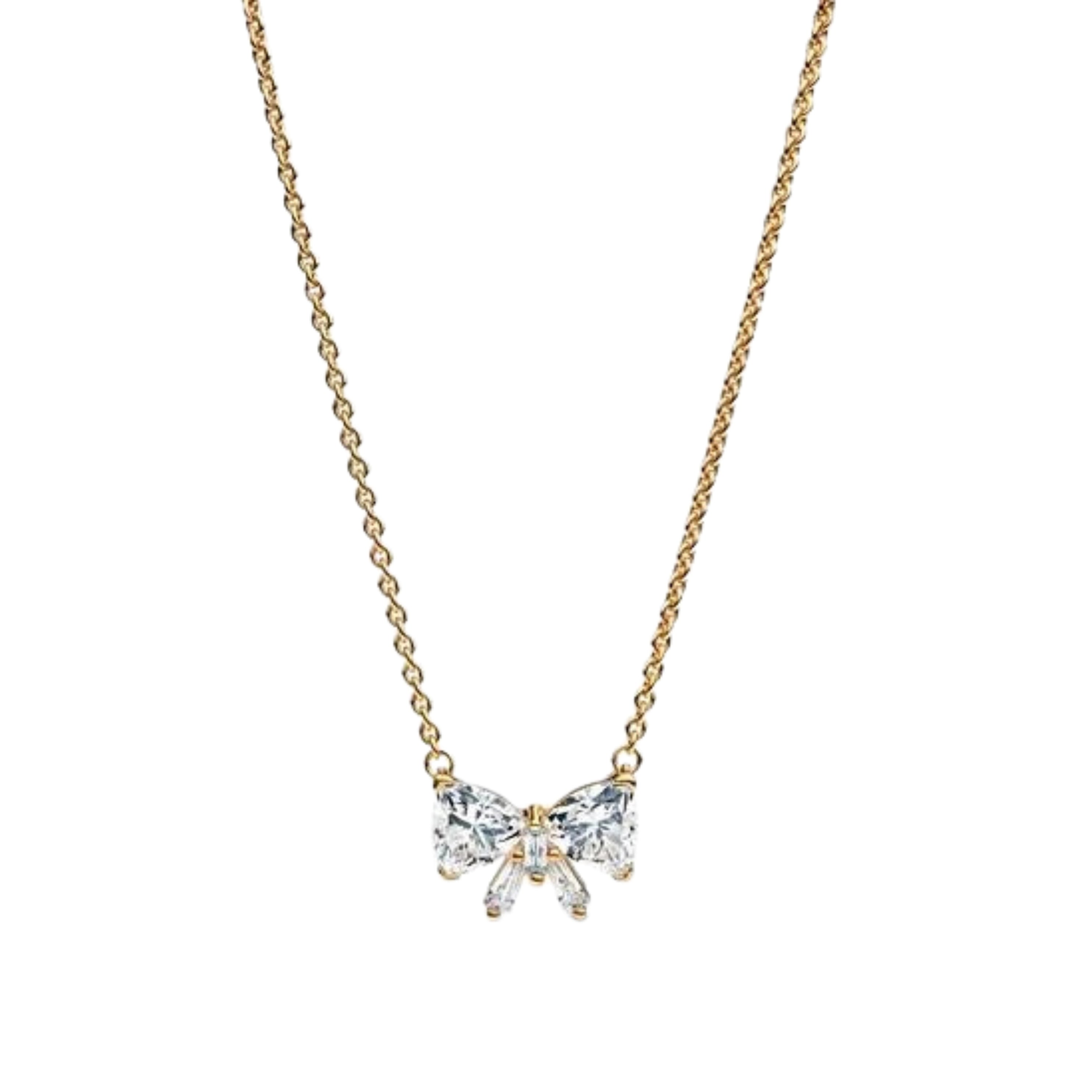 925 Sterling Silver Bow Jewelry Set – Necklace, Ring & Stud Earrings with Color Crystal Stones