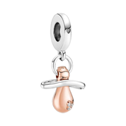 Abalorios de charms de amor y pareja para pulsera | Charms de corazón, candado, campana y oro rosa | Regalo de joyería romántica para mujer