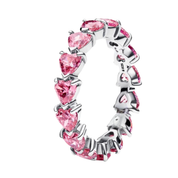 Anillos de eternidad/mariposa/cinta de plata de ley 925 con circonitas cúbicas