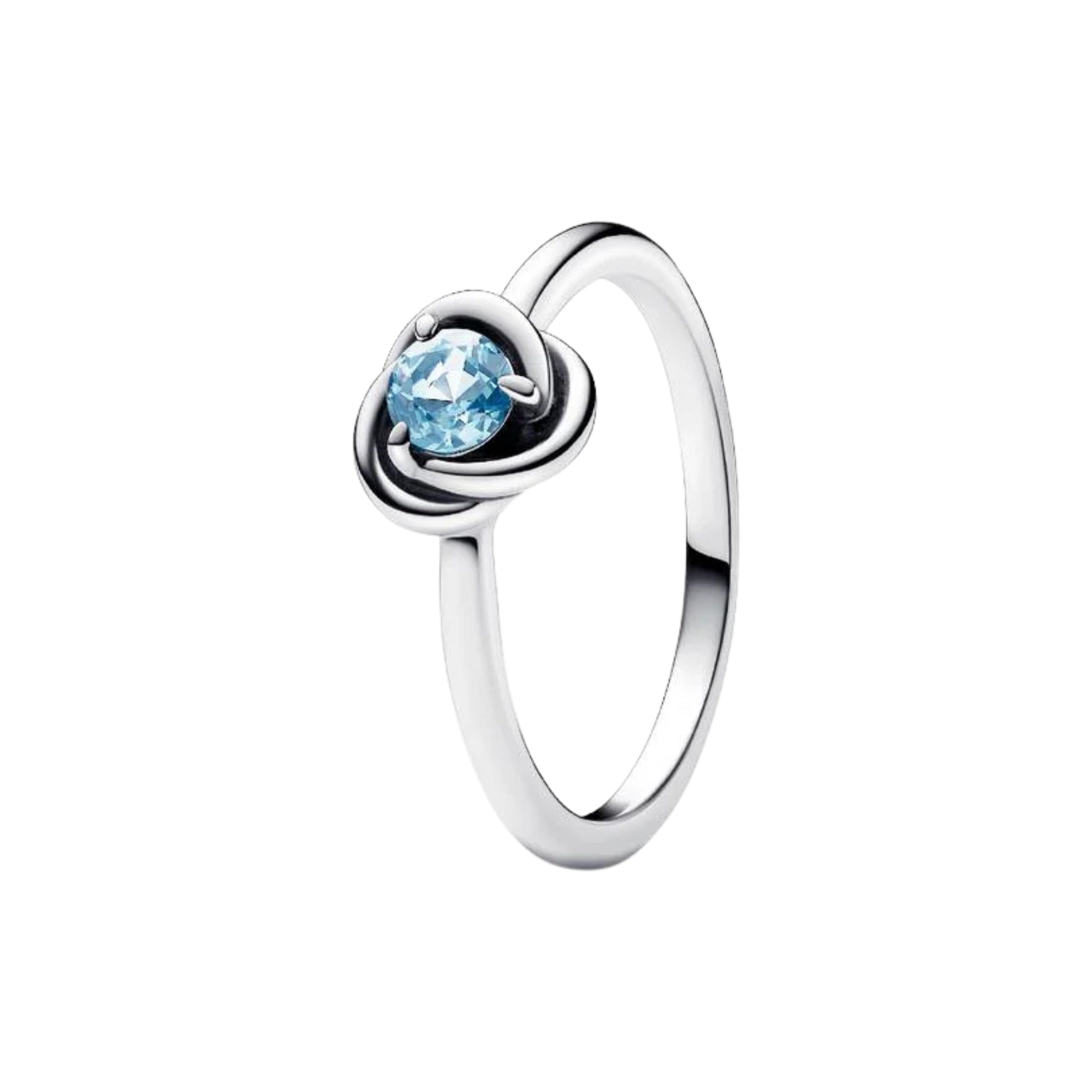 Anillo de eternidad con piedra de nacimiento en plata de ley 925