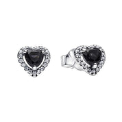 Pendientes de plata de ley 925 con forma de corazón, mariposa y cinta