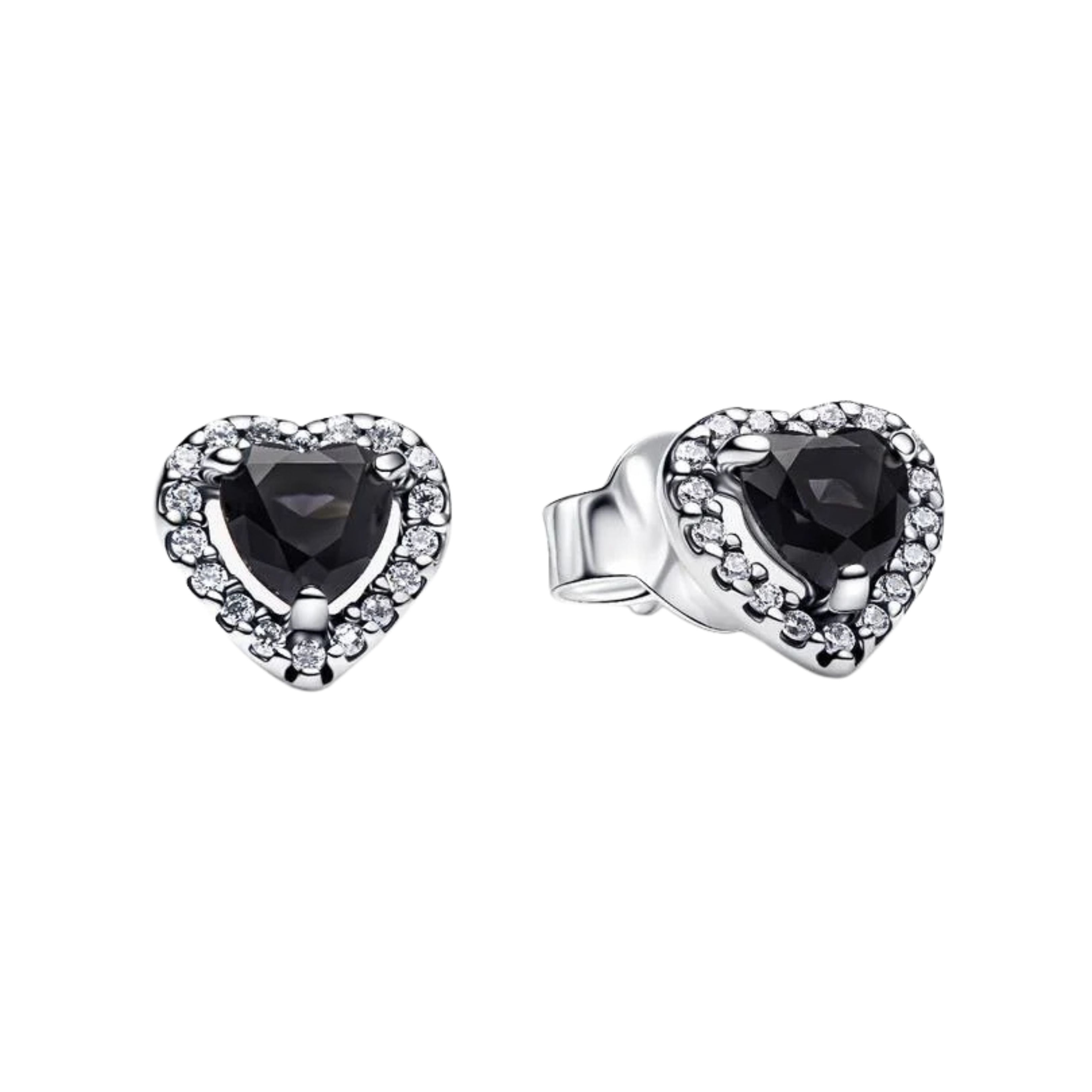 Pendientes de plata de ley 925 con forma de corazón, mariposa y cinta