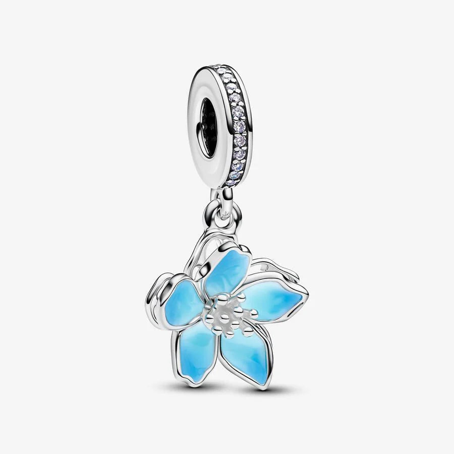 925 Plata Esterlina Dijes Colgantes – Cuentas Colgantes Elegantes y Coloridas con Diseños de Naturaleza y Fantasía