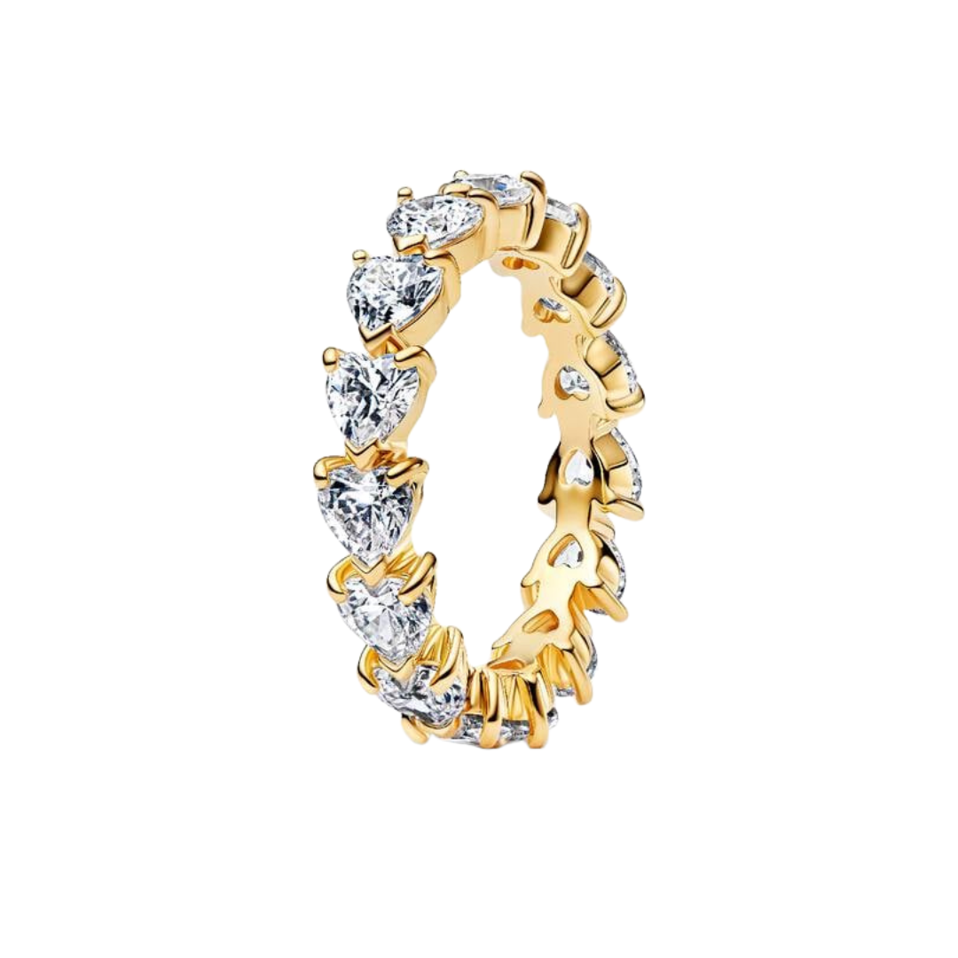 Anillos de eternidad/mariposa/cinta de plata de ley 925 con circonitas cúbicas