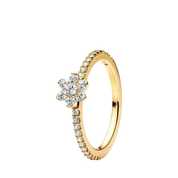 Women's Gold Tone Rings with Sparkling Cubic Zirconia – Elegant Stackable Rings, Heart, Flower, Butterfly, Pink & Blue Stone Designs, Dainty Fashion Jewelry Gifts for Her