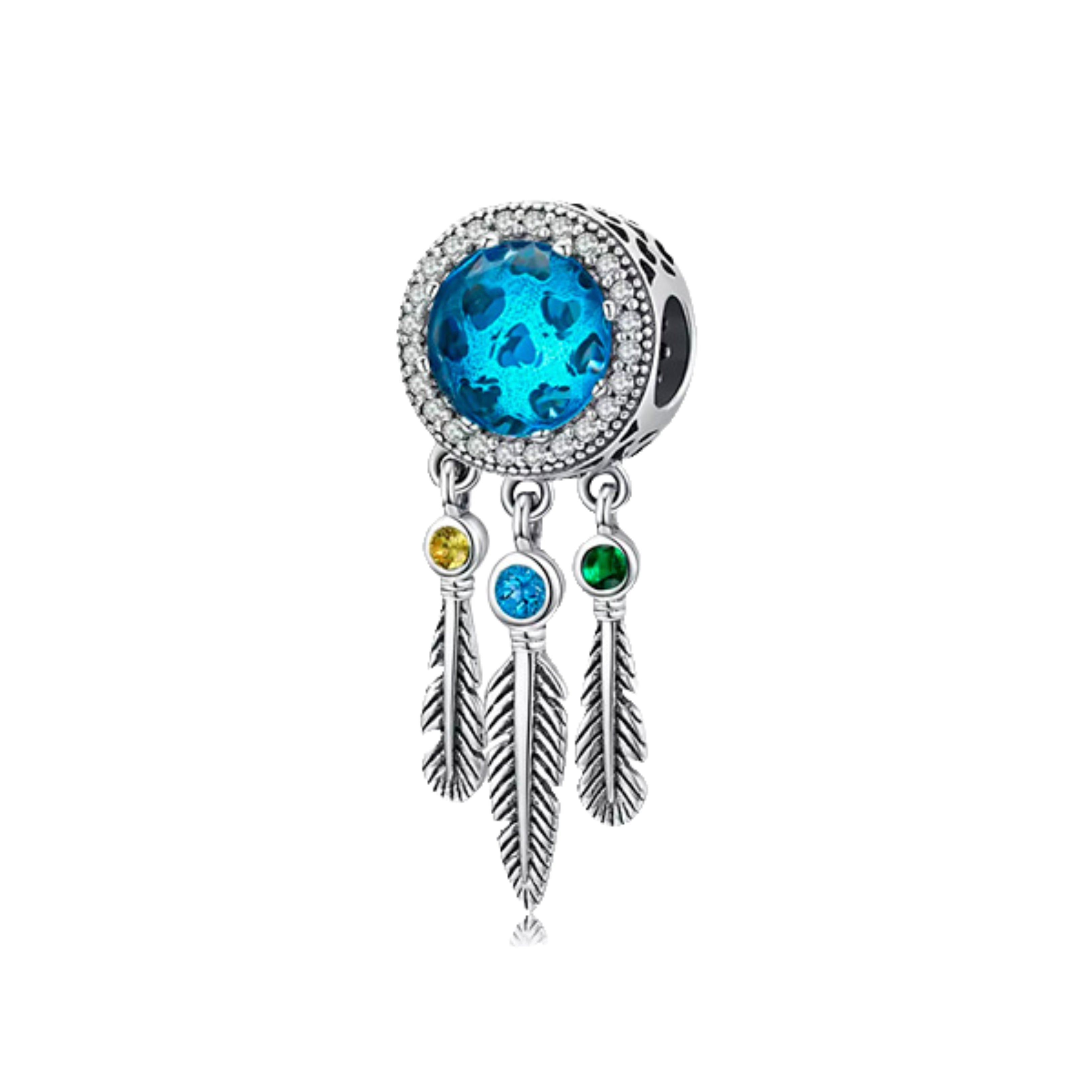 Charms 925 Sterling Silver Charm Collection – Heart, Flower, Dreamcatcher, Space & Dangle Charms for Bracelets