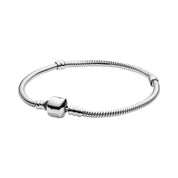 Sterling Silver Charm Bracelet | Compatible with European Style Charms | Classic Snake Chain