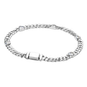 925 Sterling Silver Bracelet Set for Women – Cuban Link & Paperclip Chain Bracelets