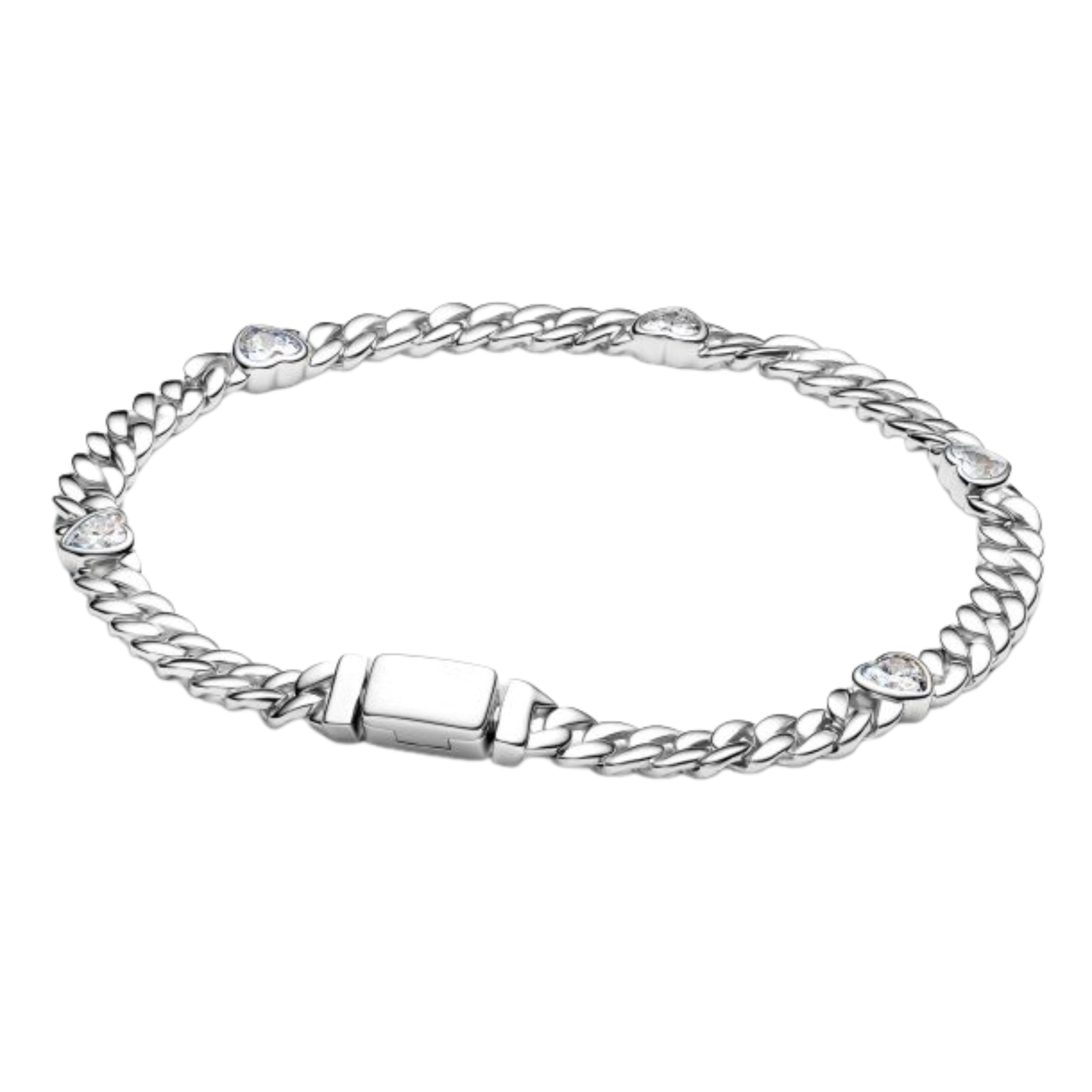 925 Sterling Silver Bracelet Set for Women – Cuban Link & Paperclip Chain Bracelets