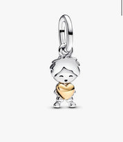 Dijes Colgantes de Plata de Ley 925 – Cuentas de Colgante Lindas con Temas Familiares, Amor y Simbólicos para Pulseras