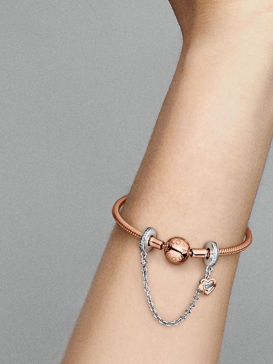 Dije de cadena de seguridad con forma de corazón familiar