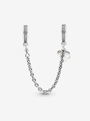 Dije de cadena de seguridad con forma de corazón familiar