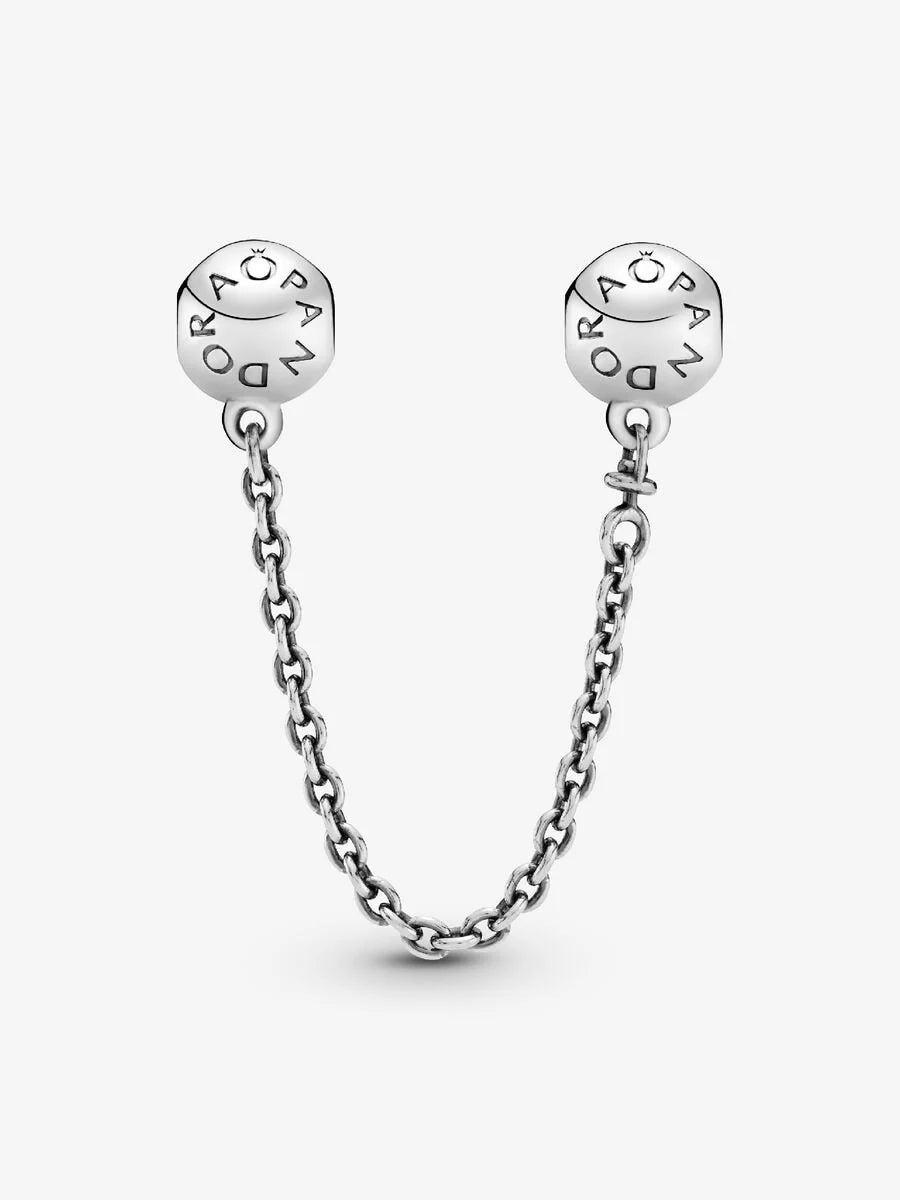 Charm de cadena de seguridad redonda con logotipo