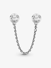 Charm de cadena de seguridad redonda con logotipo