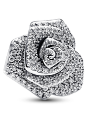 Elegant Flower Rose & Blue Butterfly Charms for Bracelets – Sparkling Silver Tone Jewelry Beads, Floral Charms for Women, DIY Bracelet Accessories