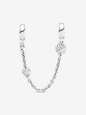 Dije de cadena de seguridad con margaritas