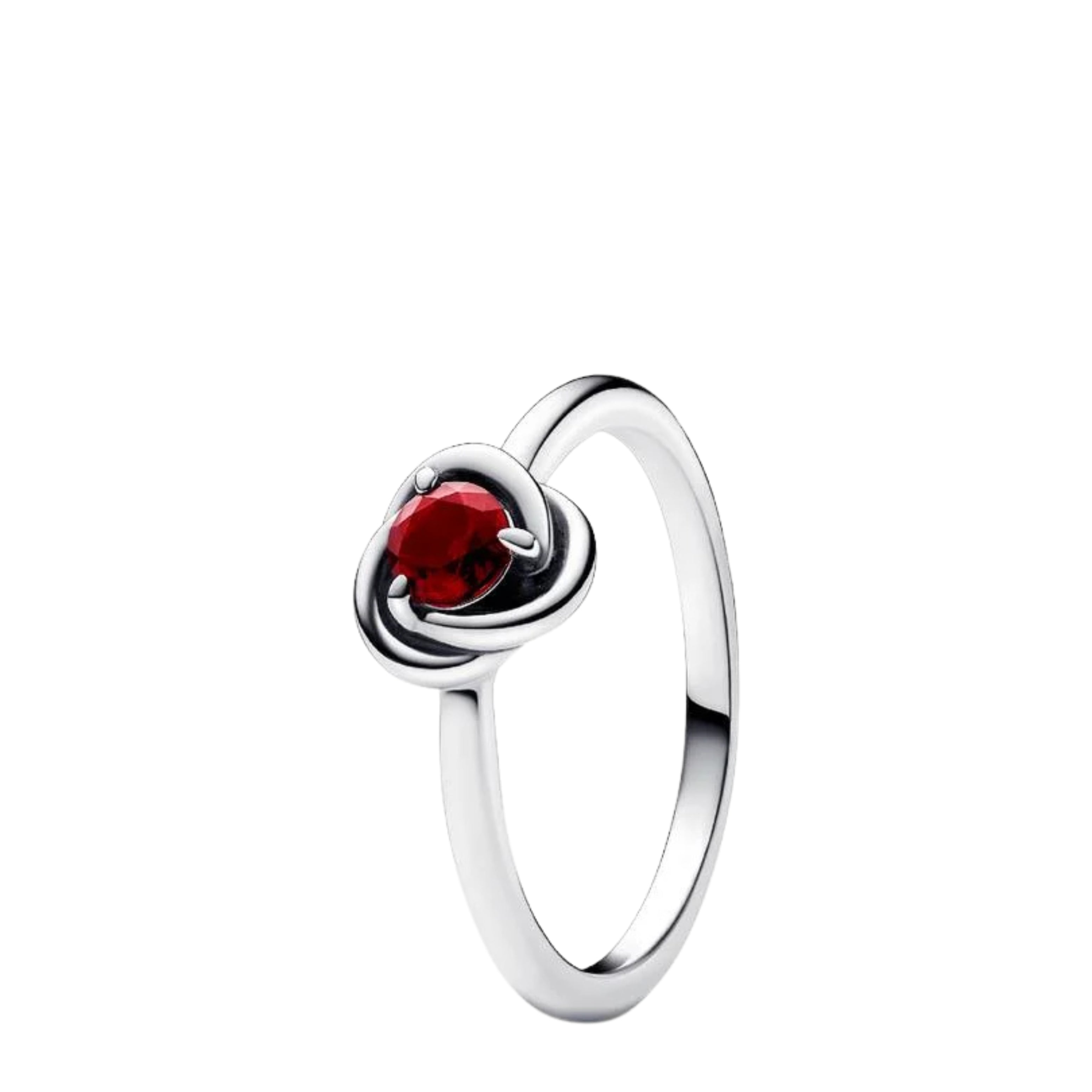 Anillo de eternidad con piedra de nacimiento en plata de ley 925