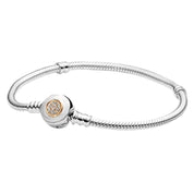 Sterling Silver Charm Bracelet | Compatible with European Style Charms | Classic Snake Chain