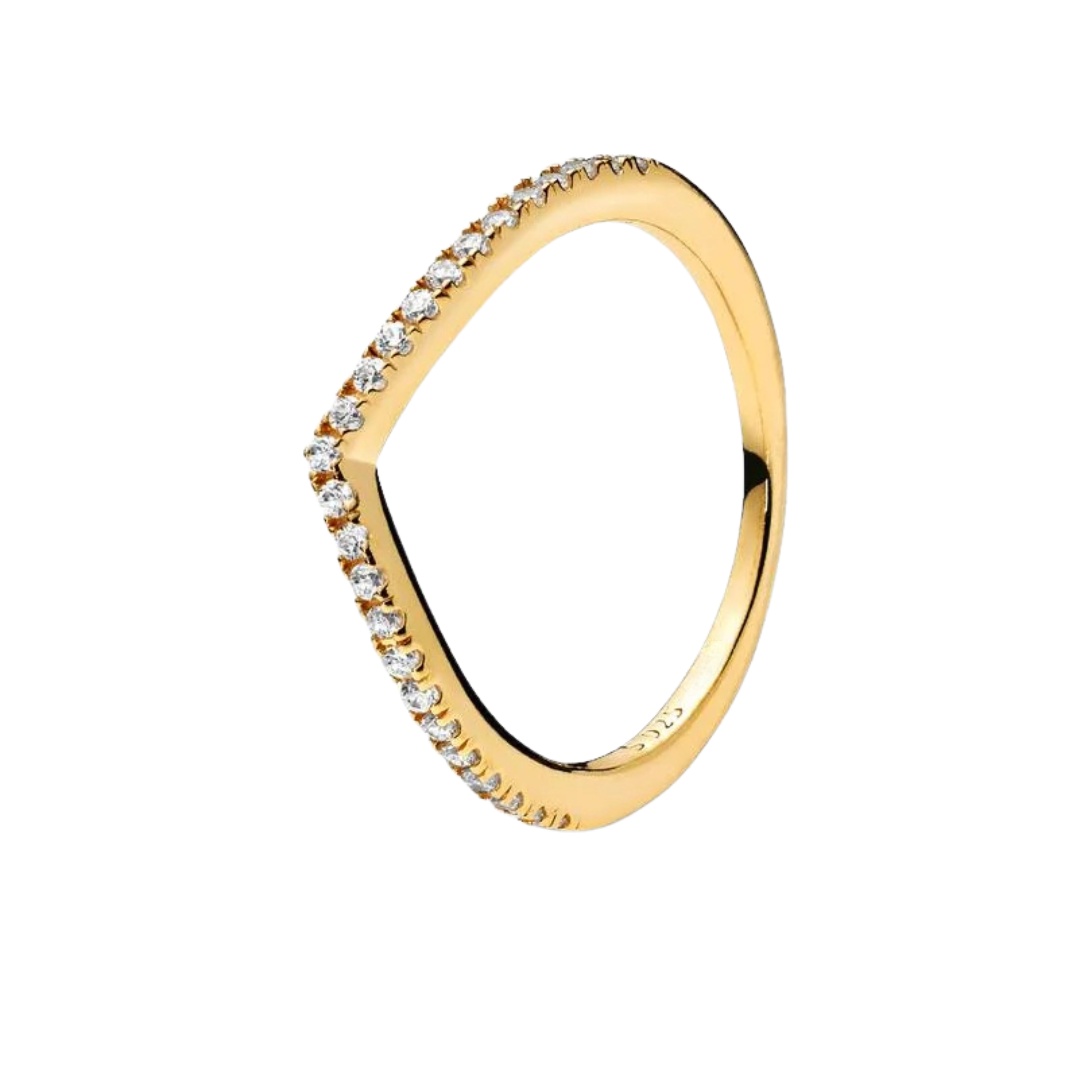 Women's Gold & Rose Gold Stackable Rings – Sparkling CZ Eternity Bands, V Shaped Wishbone Rings, Dainty Wedding Bands, Elegant Fashion Jewelry Gifts for Her