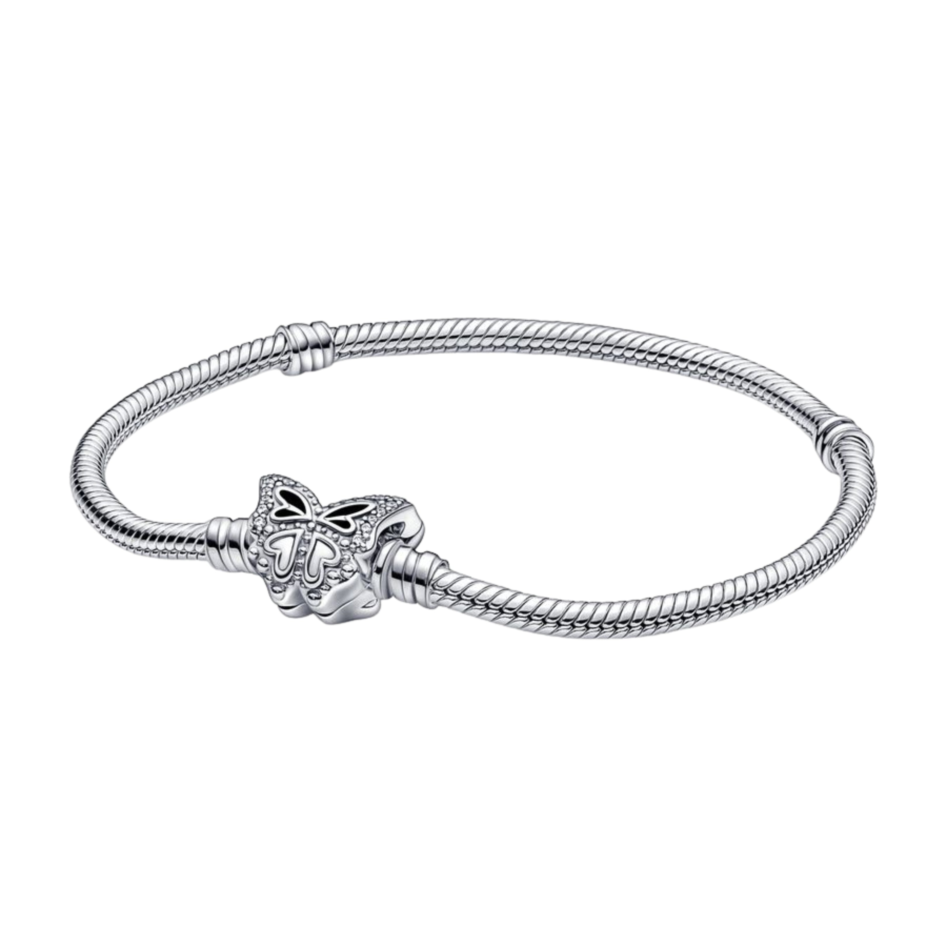 925 Sterling Silver Charm Bracelet for Women – Rose, Moon, Star, Butterfly & Floral Designs