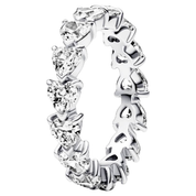 Anillos de eternidad/mariposa/cinta de plata de ley 925 con circonitas cúbicas