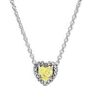 Collares de plata de ley 925 con forma de corazón, mariposa y cinta