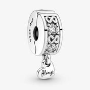 Abalorios con clip de plata de ley 925 – Cuentas espaciadoras elegantes y brillantes con diseños florales y minimalistas